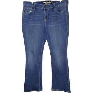 OLD NAVY 14Short Dark Blue Sweetheart Bootcut Stretch Jeans 28" inseam